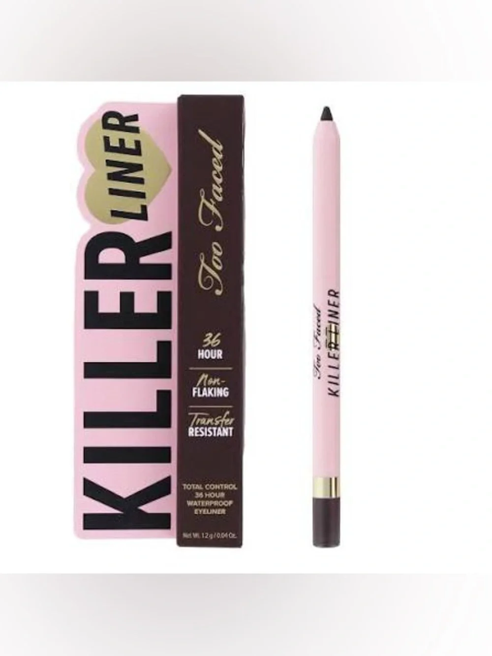 Too Faced Killer Eyeliner Duo - Kajal & 36 Hr Gel Waterproof Liner - Black, NEW - Picture 3 of 12